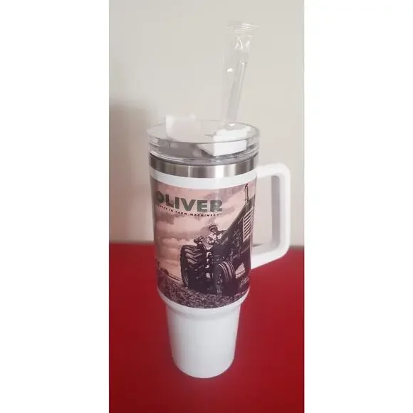 Oliver Super 88 Tractor Plowing 40 ounce Tumbler Stainless Steel
